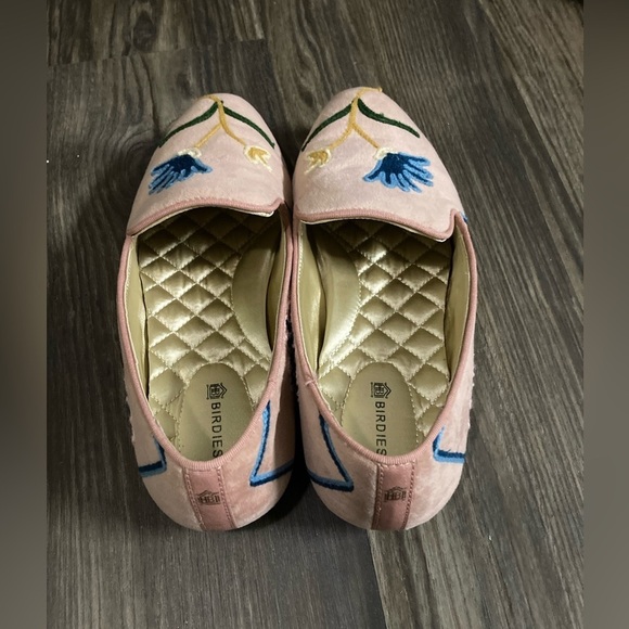 Birdies Starling Flora Quilted Velvet Embroidered Loafers Women’s Size 6 - Picture 3 of 6